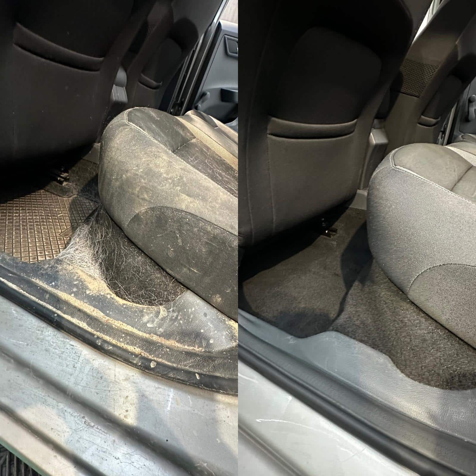 Detail vyčištěného prahu a podlahové části vozidla